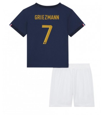 Francja Antoine Griezmann #7 Koszulka Podstawowych Dziecięca MŚ 2022 Krótki Rękaw (+ Krótkie spodenki)